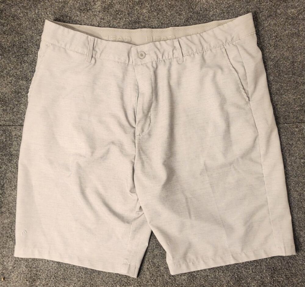 Head Mens Size 40 Light Gray Golf Shorts Flat Front Performance Stretch Summer